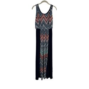Gilli Multicolor Chevron Pattern Maxi Dress